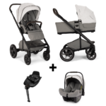 Kinderwagen Nuna MIXX Next Mineral + Autostoel Nuna PIPA Next Mineral&Base Nuna 360 System