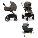 Set | Kinderwagen Nuna MIXX Next Thunder Incl. Autostoel Novi Baby Jacky Pro I-Size Dark Taupe&360 Base
