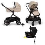 Set | Kinderwagen Demi Next Biscotti Incl. Autostoel Novi Jacky Pro I-Size&360 Base