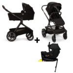 Set | Kinderwagen Demi Next Caviar Incl. Autostoel Novi Jacky Pro I-Size&360 Base