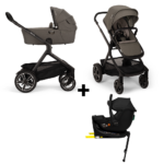 Set | Kinderwagen Demi Next Granite Incl. Autostoel Novi Jacky Pro I-Size&360 Base