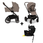 Set | Kinderwagen Nuna MIXX Next Cedar Incl. Autostoel Novi Baby Jacky Pro I-Size&360 Base