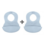 Slabber Babyono Siliconen Lichtblauw 2-Pack