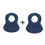 Slabber Babyono Siliconen Navy 2-Pack