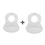 Slabber Babyono Siliconen Lichtgrijs 2-Pack