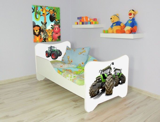 Kleuterbed Top Beds Happy 80x160 Tractors Incl. Matras - Afbeelding 1