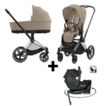 Kinderwagen Cybex Priam Cozy Beige met Autostoel Jacky Pro 360°&Base
