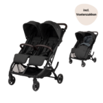 Duobuggy Novi Baby® Scott V2 Black Melange met Voetenzakken