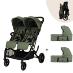 Tweeling Kinderwagen Novi Baby® Scott V2 Green Melange