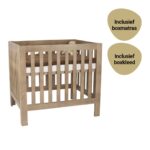 Set | Box Bart Walnut Incl. Boxmatras Comfort en Boxkleed