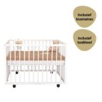 Set | Box Standaard White Wash Incl. Boxmatras Comfort en Boxkleed Minimal