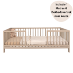 Set | Peuterbed Colorfull Home Liam 70x140 Pure Sand incl. Matras&Dekbedovertrek