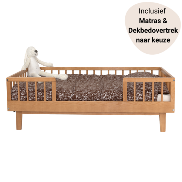 Set | Peuterbed Novi at Home® Juliette 70x140 Beech incl. Matras&Dekbedovertrek - Afbeelding 1