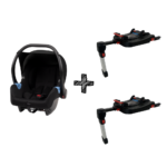 Set | Autostoel Novi Baby® 0+ Onyx Black met 2 x Isofixbase Titanium Baby