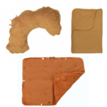 SET | Snoozebaby Voedingskussen + Boxkleed + Wiegdeken Toffee