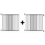 Set | 2 x Traphek Baaloo Powerfix Metaal Zwart 60-107cm