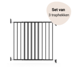 Set | 3x Traphek Baaloo Powerfix Metaal Zwart 60-107cm