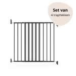 Set | 4x Traphek Baaloo Powerfix Metaal Zwart 60-107cm