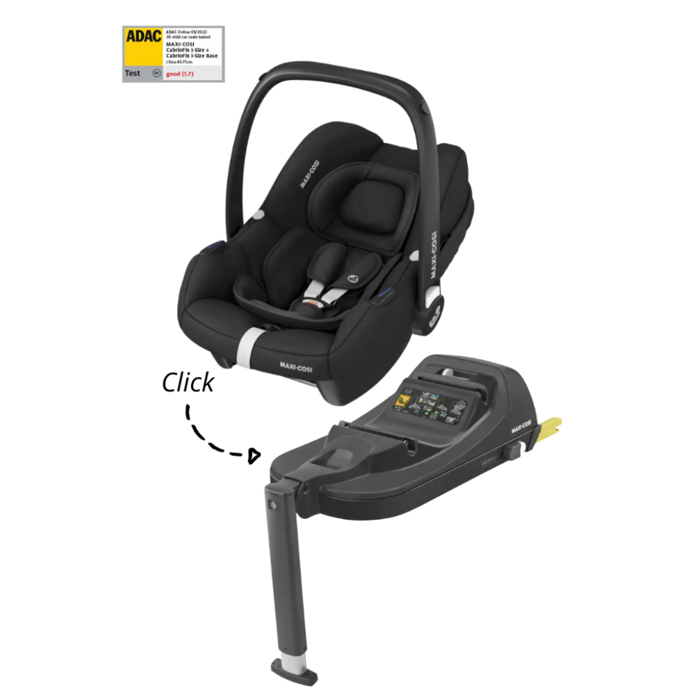 Set | Autostoel Maxi-Cosi CabrioFix I-Size Essential Black met Isofixbase Set | Autostoel Maxi-Cosi CabrioFix I-Size Essential Black met Isofixbase - Afbeelding 1
