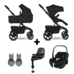 SET COMPLEET | Kinderwagen Easywalker Jimmey Pepper Black + Autostoel Maxi-Cosi Pebble Pro2 + Accessoires