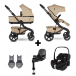 SET COMPLEET | Kinderwagen Easywalker Jimmey Sand Taupe + Autostoel Maxi-Cosi Pebble Pro2 + Accessoires