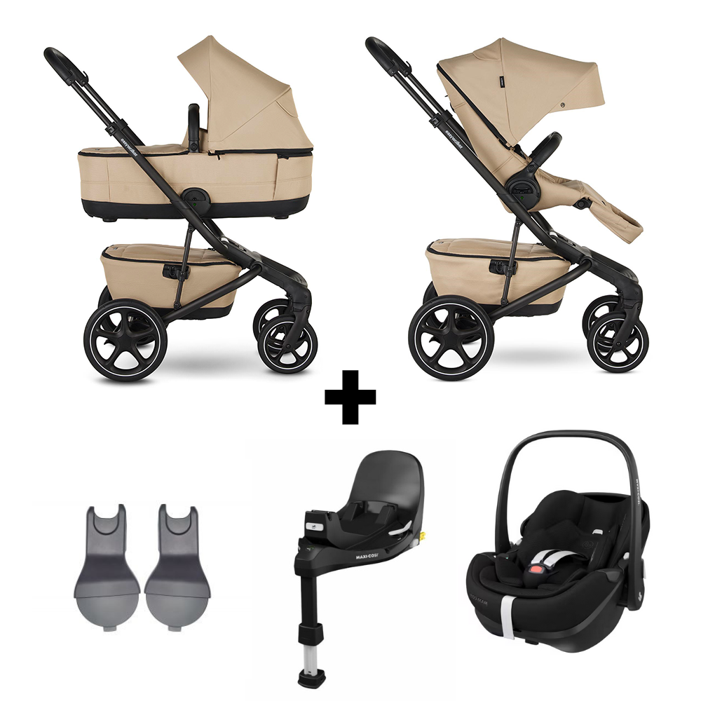 SET COMPLEET | Kinderwagen Easywalker Jimmey Sand Taupe + Autostoel Maxi-Cosi Pebble Pro2 + Accessoires SET COMPLEET | Kinderwagen Easywalker Jimmey Sand Taupe + Autostoel Maxi-Cosi Pebble Pro2 + Accessoires - Afbeelding 1