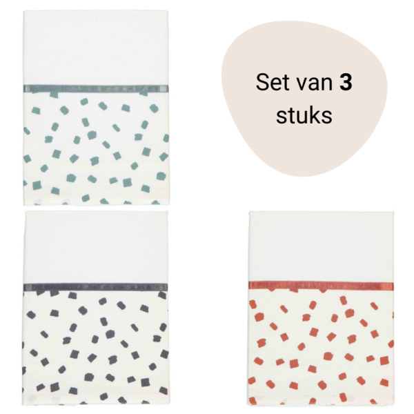 Set | Laken Ledikant Briljant Baby 100x150 Flocks 3st. - Afbeelding 1