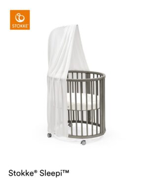 Mini Bed Stokke® Sleepi™ V3 Hazy Grey incl. Matras + Piekstok en Sluier