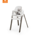Kinderstoel Stokke® Steps™ White/Hazy Grey met Babyset