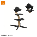 Kinderstoel Stokke® Nomi Black/Oak met Babyset