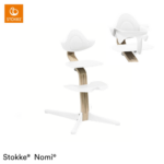 Kinderstoel Stokke® Nomi White/Natural + Babyset