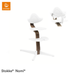Kinderstoel Stokke® Nomi White/Walnut + Babyset