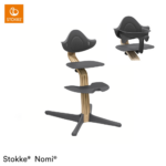 Kinderstoel Stokke® Nomi Anthracite/Oak met Babyset