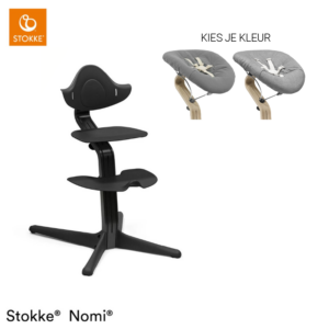 Kinderstoel Stokke® Nomi Black/Black met Newbornset