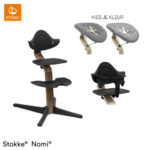 Kinderstoel Stokke® Nomi Walnut/Black incl. Newbornset + Babyset
