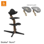 Kinderstoel Stokke® Nomi Walnut/Black met Newbornset
