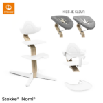 Set Compleet | Kinderstoel Stokke® Nomi White/Natural incl. Newbornset en Eetblad