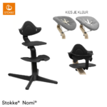 Kinderstoel Stokke® Nomi Black/Black incl. Newbornset + Babyset