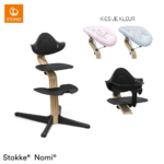 Kinderstoel Stokke® Nomi Black/Oak incl. Newbornset en Babyset