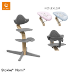 Kinderstoel Stokke® Nomi Grey/Oak incl. Newbornset en Babyset