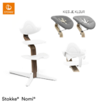 Kinderstoel Stokke® Nomi White/Walnut incl. Newbornset + Babyset