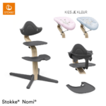 Set Compleet | Kinderstoel Stokke® Nomi Anthracite/Natural incl. Newbornset en Babyset en Eetblad