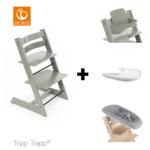 SET | Kinderstoel Stokke® Tripp Trapp® Glacier Green met Newbornset&Eetblad + Babyset