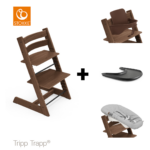 SET | Kinderstoel Stokke® Tripp Trapp® Oak Warm Brown met Newbornset&Eetblad + Babyset