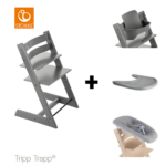 SET | Kinderstoel Stokke® Tripp Trapp® Storm Grey met Newbornset&Eetblad + Babyset
