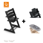 SET | Kinderstoel Stokke® Tripp Trapp® Black met Newbornset + Babyset