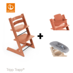 SET | Kinderstoel Stokke® Tripp Trapp® Terracotta met Newbornset + Babyset