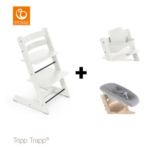 SET | Kinderstoel Stokke® Tripp Trapp® White met Newbornset + Babyset