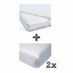 Set | Ledikant Topper Airgosafe met Hoeslaken Airgosafe 2-pack