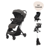 Buggy Novi Baby® Travel Go Black Melange met Voetenzak